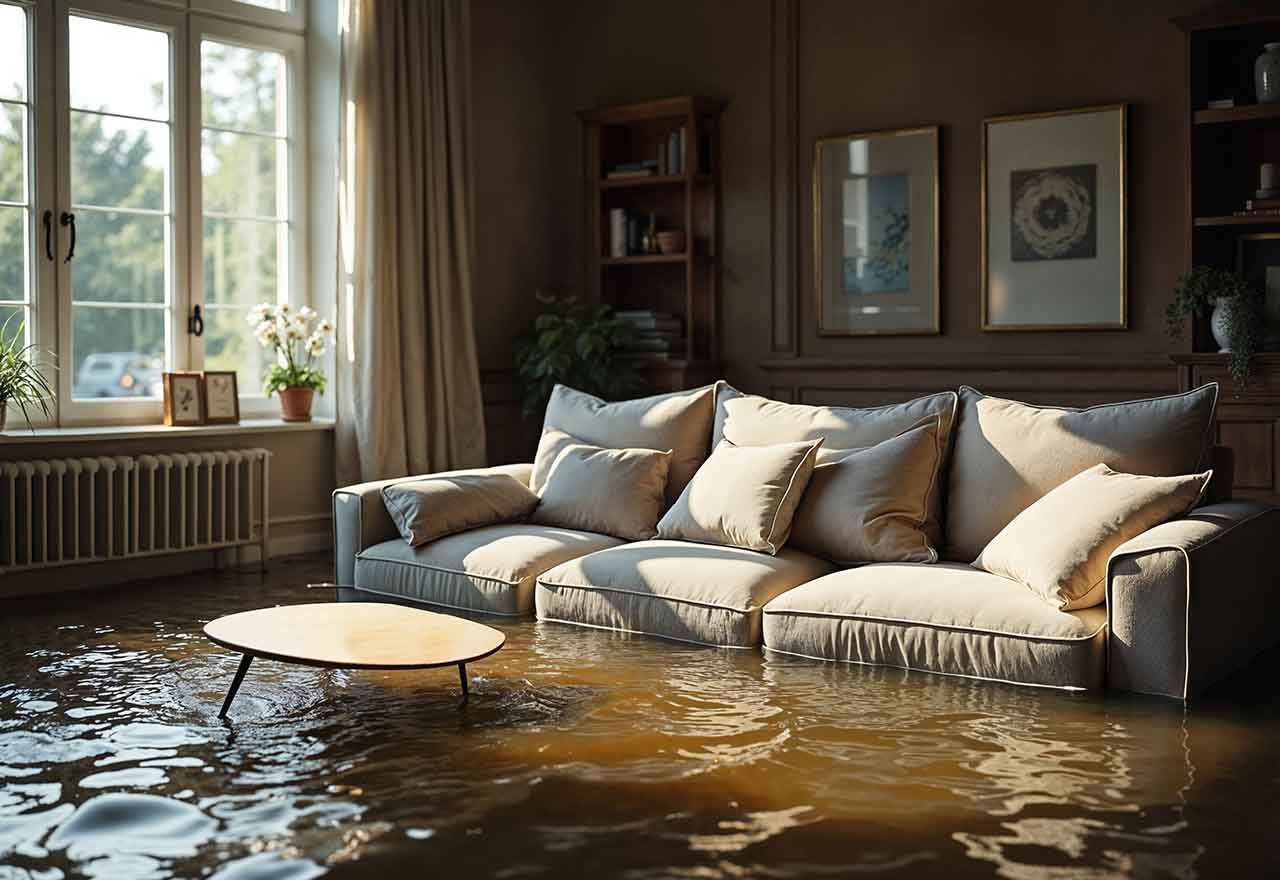 Living Room Water and Flood Damage